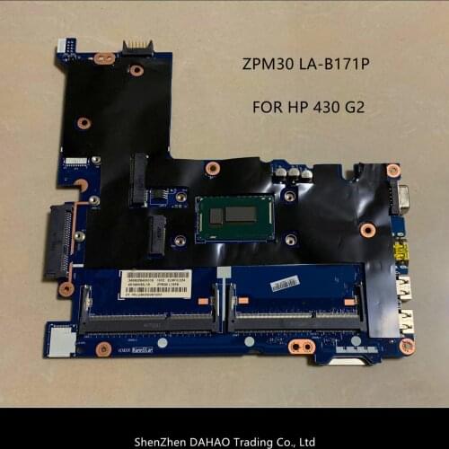 768215-501 768215-601 768215-001 for HP ProBook 430 g2 Laptop motherboard i3-4030U 768215-501 ZPM30 LA-B171P 100% fully tested