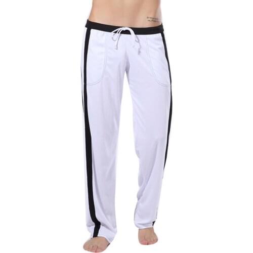 Mens Sleep Pants Soft Pajamas Home Wear Male Casual Loose Nightwear Sleep Trousers Sleepwear Bottoms Comfortable Pijama Hombre