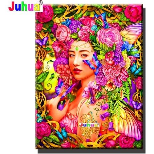 New Product diy diamond painting Beautiful Cartoon Fairy mosaic cross stitch flower Woman embroidery diamond Full Round / Square