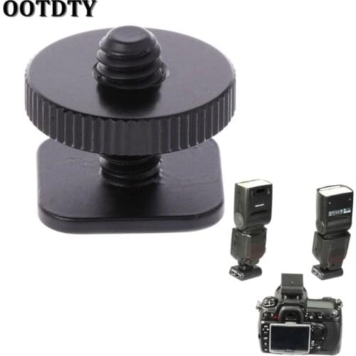 OOTDTY 1/4 inch Single Layer Tripod Mount Screw to Studio Flash Hot Shoe Adaptor For Nikon