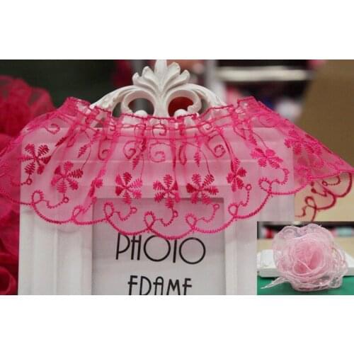Wholesale (20Meters & 6.5cm) Ruffled Lace trim DIY Dress Doll Craft Freeshipping