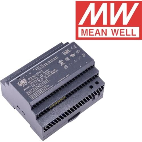 Original Mean Well HDR-150-12 meanwell 12V DC 11.3A 135.6W Ultra Slim Step Shape DIN Rail Power Supply