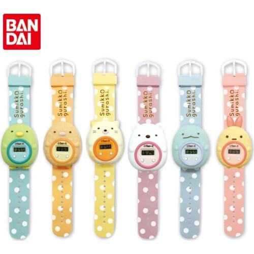 Bandai Genuine Gacha Toys Sumikkogurashi Electronic Watch Cat Penguin Bear Anime Action Figures Watch Toys Gifts for Kids