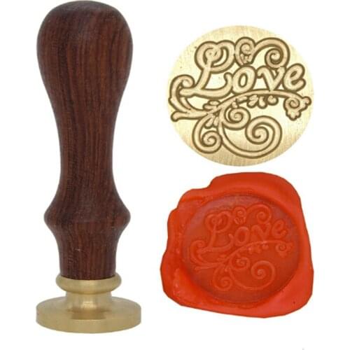 DIY Wood Metal Sealing Wax Stamps Vintage Retro Romantic Festival Valentines Day Greetings Seal Stamps 6 Types QB976438