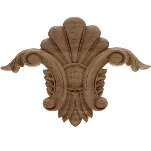 RUNBAZEF Decor Vintage Home Garden Decoration Maison Accessories Wood Applique Carved Flower Decoracion Hogar Wooden Figurines