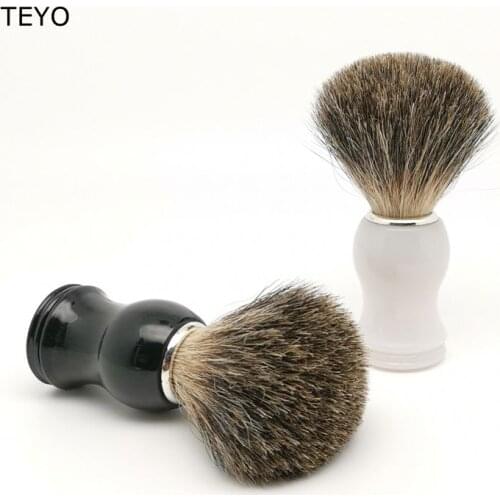TEYO Pure Badger Hair Shaving Brush Perfect for Man Wet Shave Cream Safety Double Edge Razor Beard Brush Tools