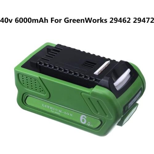 40V 6000mAh Replacement Battery For GreenWorks Creabest 200W G-MAX GMAX 29462 29472 22272 29717 Battery