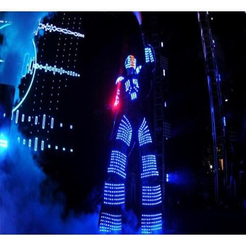 LED robot Costume /LED Clothing suits/ LED Robot suits/ white, golden light robot