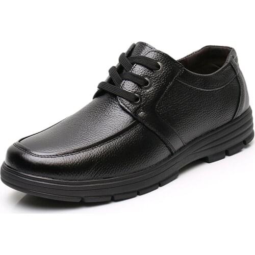 High Quality Genuine Leather Shoes Men Flats Fashion Mens Casual Shoes Brand Man Soft Comfortable Lace up Black 99