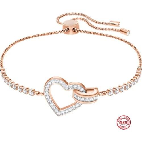 2020 New Fashion Charm Pure 925 Silver Original 1:1 Copy, Romantic Feminine Love Wild Bracelet Female Luxury Jewelry Gifts