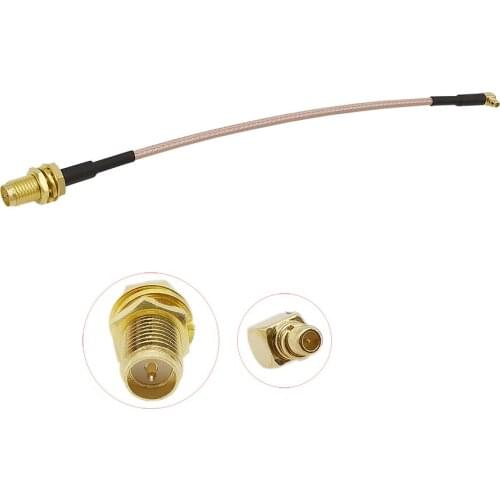 1Pcs RP SMA Female Jack to MMCX Male Plug Right Angle RF Coaxial Coax Pigtail RG178 Cable Antenna Connector 7CM-30CM