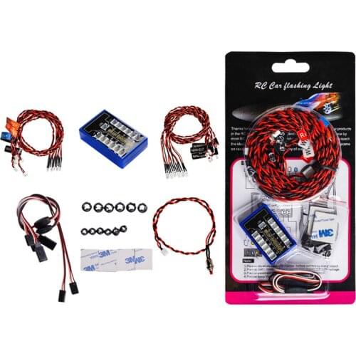 12 LED RC Car Flashing Light Bright Strobe Lamps Kit for 1/10 1/8 HSP TAMIYA CC01 4WD Axial SCX10 RC Drift Car Truck Accessories