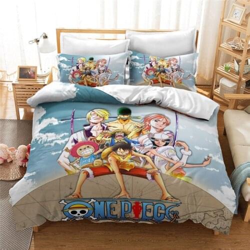 3D NEW Cartoon Duvet Cover Set Anime Monkey D. Luffy Printed Bedding Set Home Textile Twin Full Queen King Super King Size