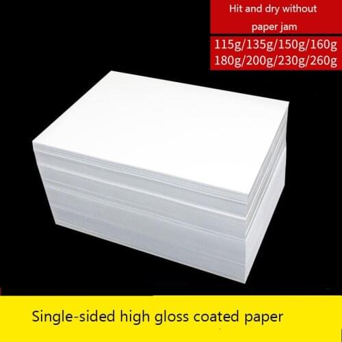 50 &amp 100 Pieces Of A3a4 Single Side High Gloss Color Inkjet Photo Paper For Photo Magazine Resume Printing Office Supplies
