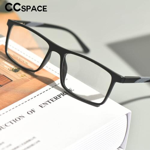53414 Simple Square Black TR90 Frame High Quality Gentle Mens Gaming Working Computer Glasses Sport Style