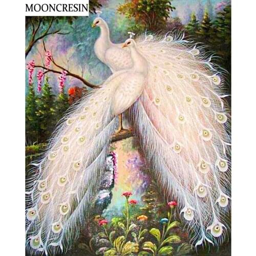 5D Diy Diamond Painting Peacock Full Square Needlework Cross Stitch Diamond Embroidery Crystal Mosaic Wall Stickers Decoration
