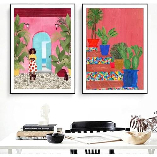 Abstract Wall Art Canvas Painting Cartagena Woman Life Picture Mream Poster Modern Print Art Aisle Living Room Unique Decoration