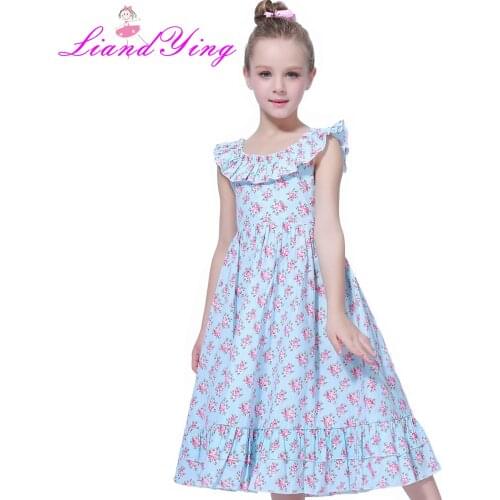 Kids Girls Embroidered Flower Formal Party Ball Gown Prom Princess Bridesmaid Wedding Children First Communion Tutu Dress