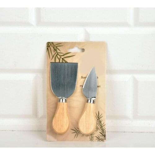 Bamboo Handle 2'Li Cheese Knife