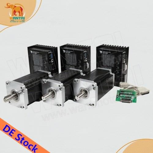 Germany Free! CNC Wantai 3 Axis Nema 42 Stepper Motor 110BYGH150-001 3256oz-in+Driver DQ2722M 220V 7.0A 300Micro Engraver Kit