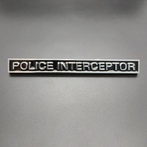 3D Metal Car Sticker Chrome POLICE INTERCEPTOR Emblem Badge Decal For BMW Audi Honda Opel Lada Toyota Chevrolet Hyundai vw kia