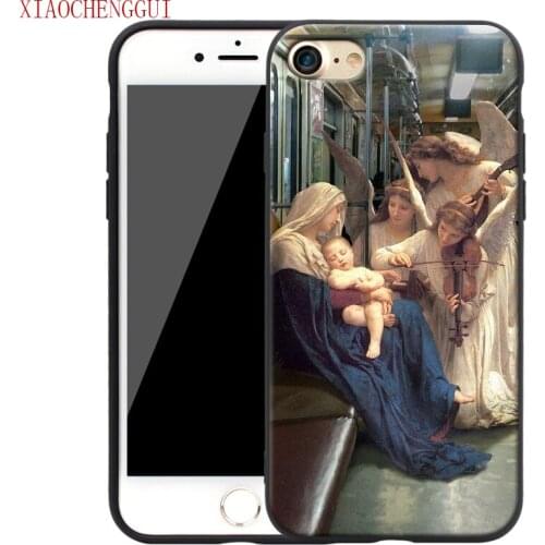 Song of the angels Painting Soft Silicone Phone Case Cover Shell For IPhone XS XR X 8 7 Plus 7 6s 6 Plus 6 Se 5s 11 12 pro max
