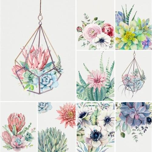 5D DIY Diamond Painting Flowers Cross Stitch Kit Full Drill Embroidery Mosaic Art Picture of Rhinestones Home Decor Crafts Sale