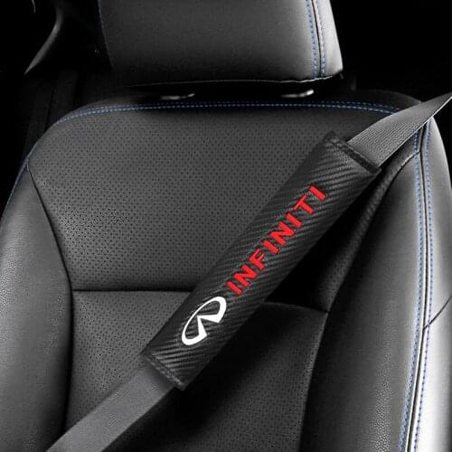 1/2PCS Car Seat Belt Cover Emblem Car Styling Accessories Auto Case For Infiniti FX35 Q50 Q30 ESQ QX50 QX60 QX70 EX JX35 G35 G37
