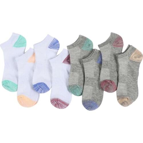 Patchwork Color Women Socks Mesh Breathable Casual Womens Boat Socks Cotton Ankle Socks Wild Shallow Mouth Female Socks