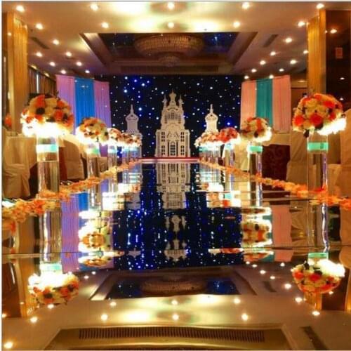 New Arrival 1.5 m Wide Silver Wedding Backdrop Centerpieces Decor Mirror Carpet Aisle Runners For Party Decoration Supplies