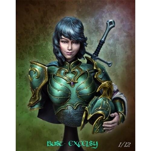 New Unassembled 1/12 The crystal queen EXCELSY bust Figures Resin Kit DIY Toys Unpainted kits
