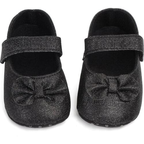 Baby Girl Princess Shoes Toddler Non-slip Flat Soft-sole Cotton Rubber Crib Lovely Butterfly-knot Infant First Walkers 0-18m