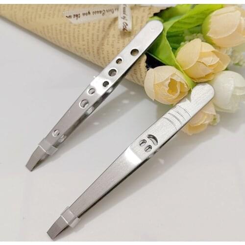 Eyebrow Tweezers Stainless Steel Tips Hair Remover Clips Beauty Nipper Tools Cosmetics for Face Professional Eyebrow Pliers