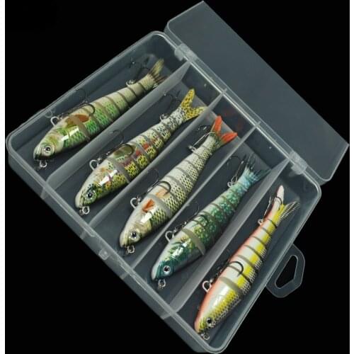 5pcs/box Sinking Multi Jointed Swimbait Fishing Lures 140MM 26G Professional Fishing Tackle Accessories 8 Segments Wobbler