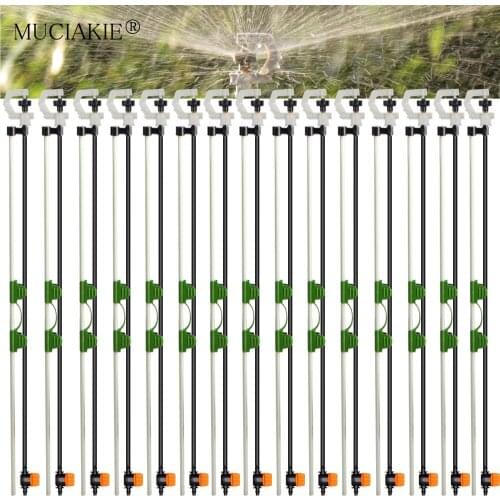 360° G type Round Wheel Rotating Sprayer Stake Sprinklers 1/4'' Hose Drip Assembly Gardening Irrigation Misting Cooling System