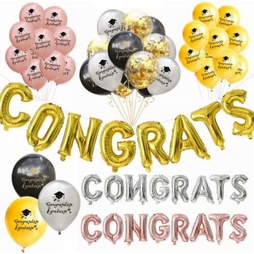 Graduation Balloon 2021 Congratulation Grad Party Balloon Decoration Congrats Graduate Back To School Party Air Globos Supplies