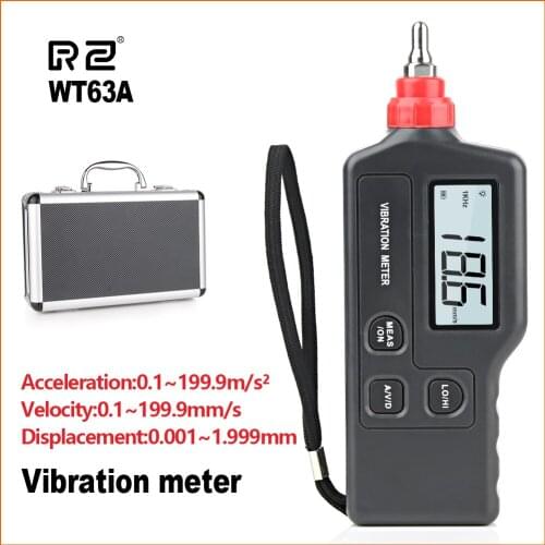 WINTACT Vibration Analyzer Digital Vibration Meter Vibrometer Analizador De Vibraciones Handheld WT63A Vibrator Vibration Tester