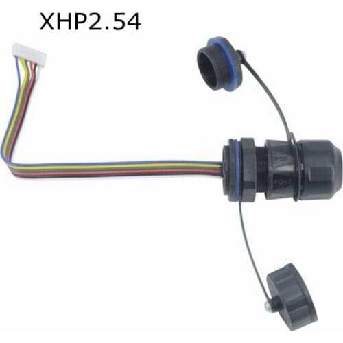 XHP2.54 RJ11 Waterproof Connector RJ 11 M20 6P6C Telephone Line Extension Cable 4 6 Core Un Straight-through Head Extender