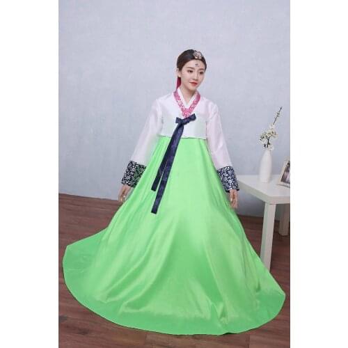 Woman Elegant Korean Traditional Costume Minority Dance Performance Clothing Female Hanbok Court Pincess Dress Lady Cosplay 89