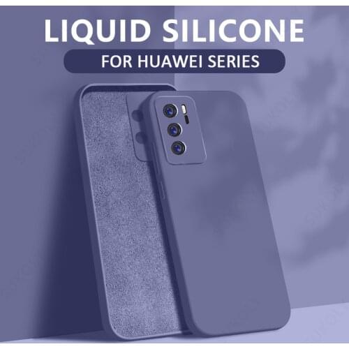 Liquid Silicone Case For Huawei P30 P40 P20 P50 Pro Mate 40 Pro Nova 5T 7i 6SE Honor 20 Pro Y9 PRIME 2019 Soft Phone Cover Back