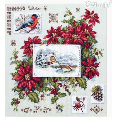 Winter in the Flower 43-45 Counted Cross Stitch 11CT 14CT 18CT Cross Stitch Kits Embroidery Needlework Sets