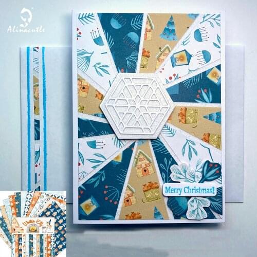 24 sheets 6"X6" Winter Gnome patterned paper Pad Scrapbooking paper pack handmade paper craft Background pad Alinacraft