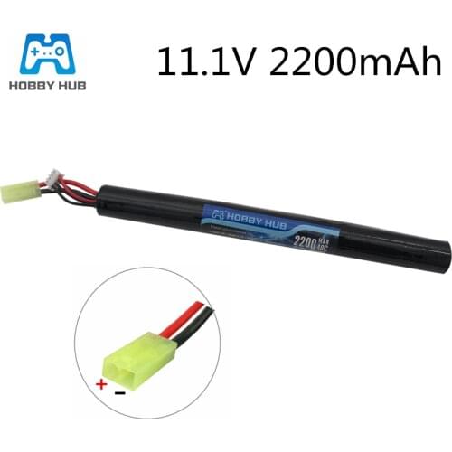 1pcs Hobby Hub Power RC Lipo battery 11.1V 2200MAH 18650 40C AKKU Mini Airsoft Gun Battery RC model 40C