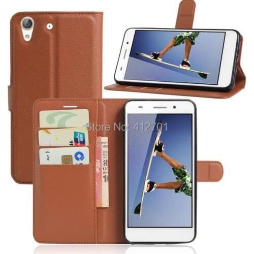 10pcs/lot Free shipping Litchi Lychee Wallet Leather Cover TPU case inside For huawei Y6 II Y6 2 For huawei honor 5A