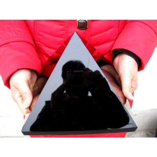 12.07lb HUGE NATURAL Obsidian quartz crystal Pyramid healing