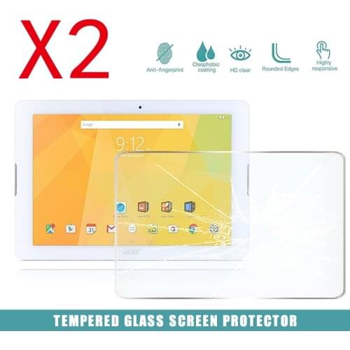 2Pcs Tablet Tempered Glass Screen Protector Cover for Acer Iconia One 10 B3-A20 10.1 Inch Explosion-Proof HD Tempered Film