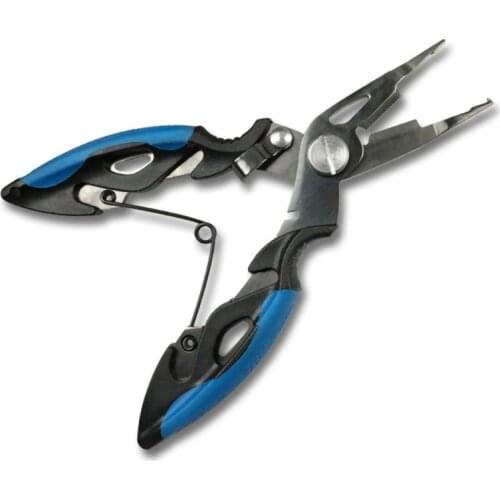 20201pcs Titanium Plating Small Tip Open Loop Bait Tool Multifunctional Fishing Scissors Lure Plier