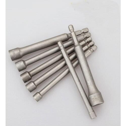 5/6/8/9/10/11/12/14MM Hex Socket Sleeve Nozzles Wind Approved Sleeve Electric Nut Driver Set Strong Magnetic Drill Bit Adapter