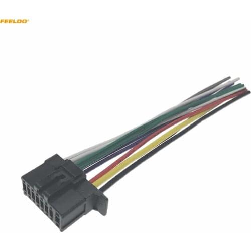 FEELDO Auto Universal 16Pin Car Wire Harness Adapter Connector Plug For Pionner DVD CD Radio Stereo Wire Cable #HQ6476