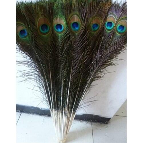 Free shipping EMS1000Pcs 36-38 Inch (90-100CM) beautiful natural peacock feather Diy jewelry Decorative Deco fittings